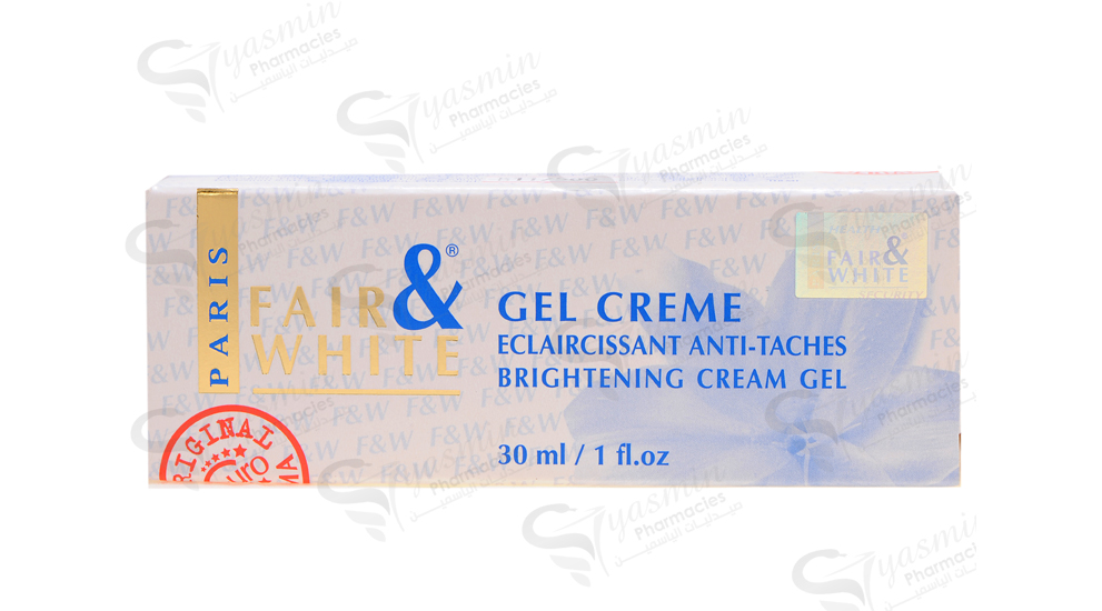 Fair&White Brightening Gel Cream 30ml – YasminPharmacies